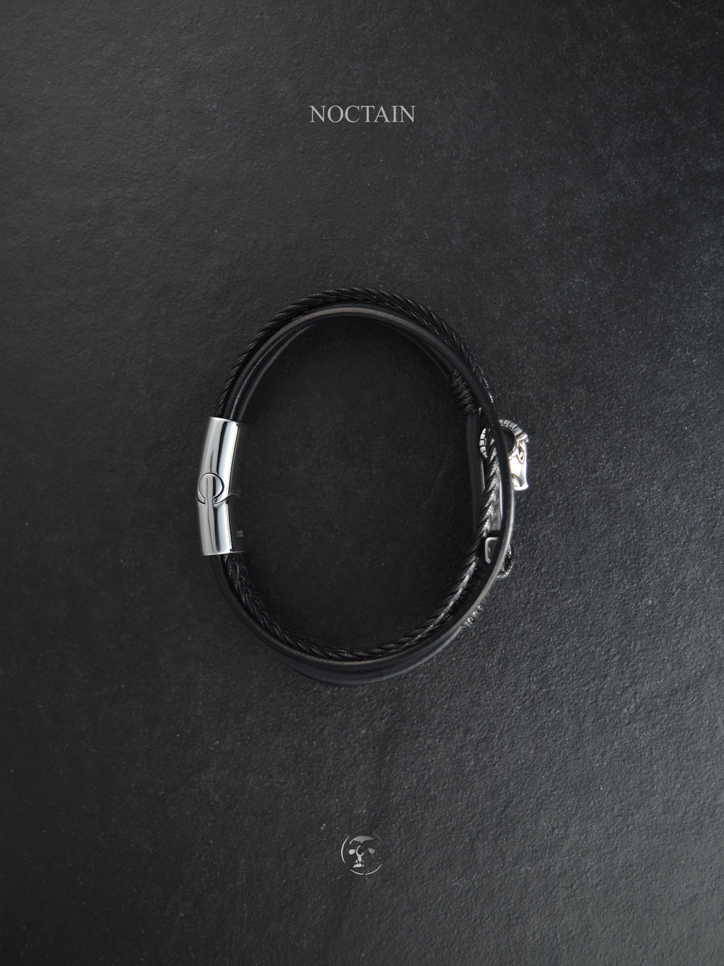 Ziegen Anker - Edelstahl, Kunstleder Armband