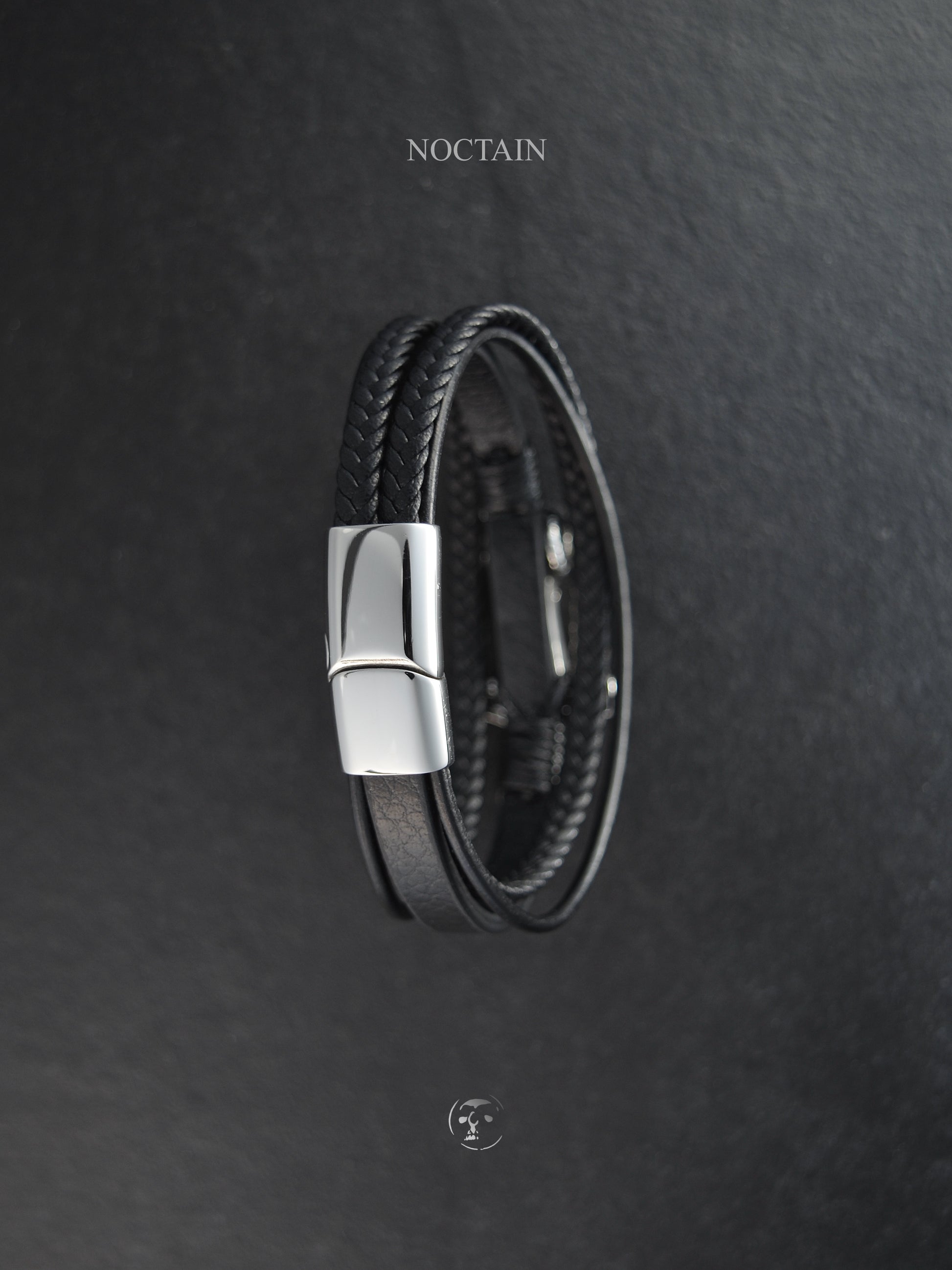Ziegen Anker - Edelstahl, Kunstleder Armband