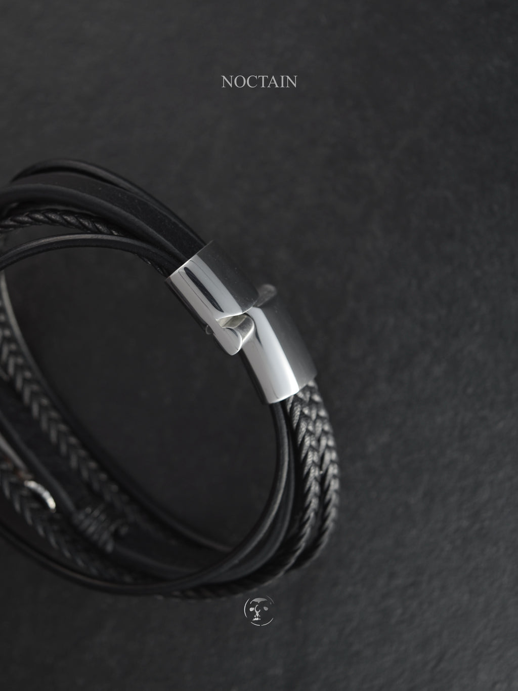 Ziegen Anker - Edelstahl, Kunstleder Armband