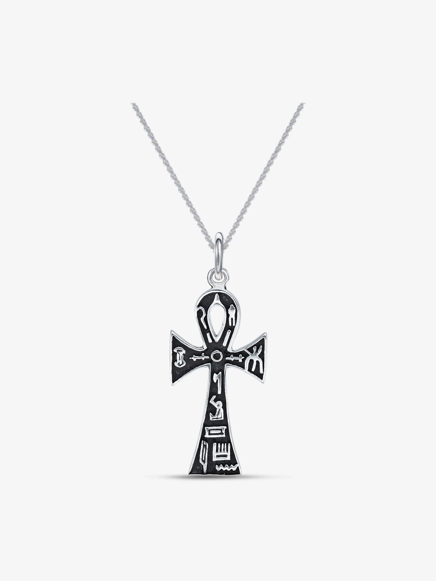 Nefari Ankh Anhänger mit Hieroglyphen