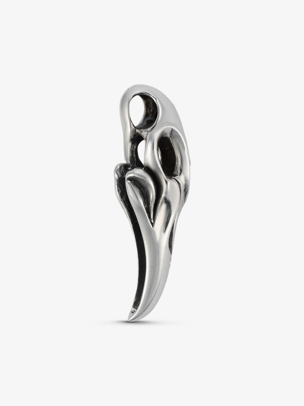 Noctain Ketten Anhänger 925 Sterling Silber Krähe mit schwarzen Onyx Steinen Side