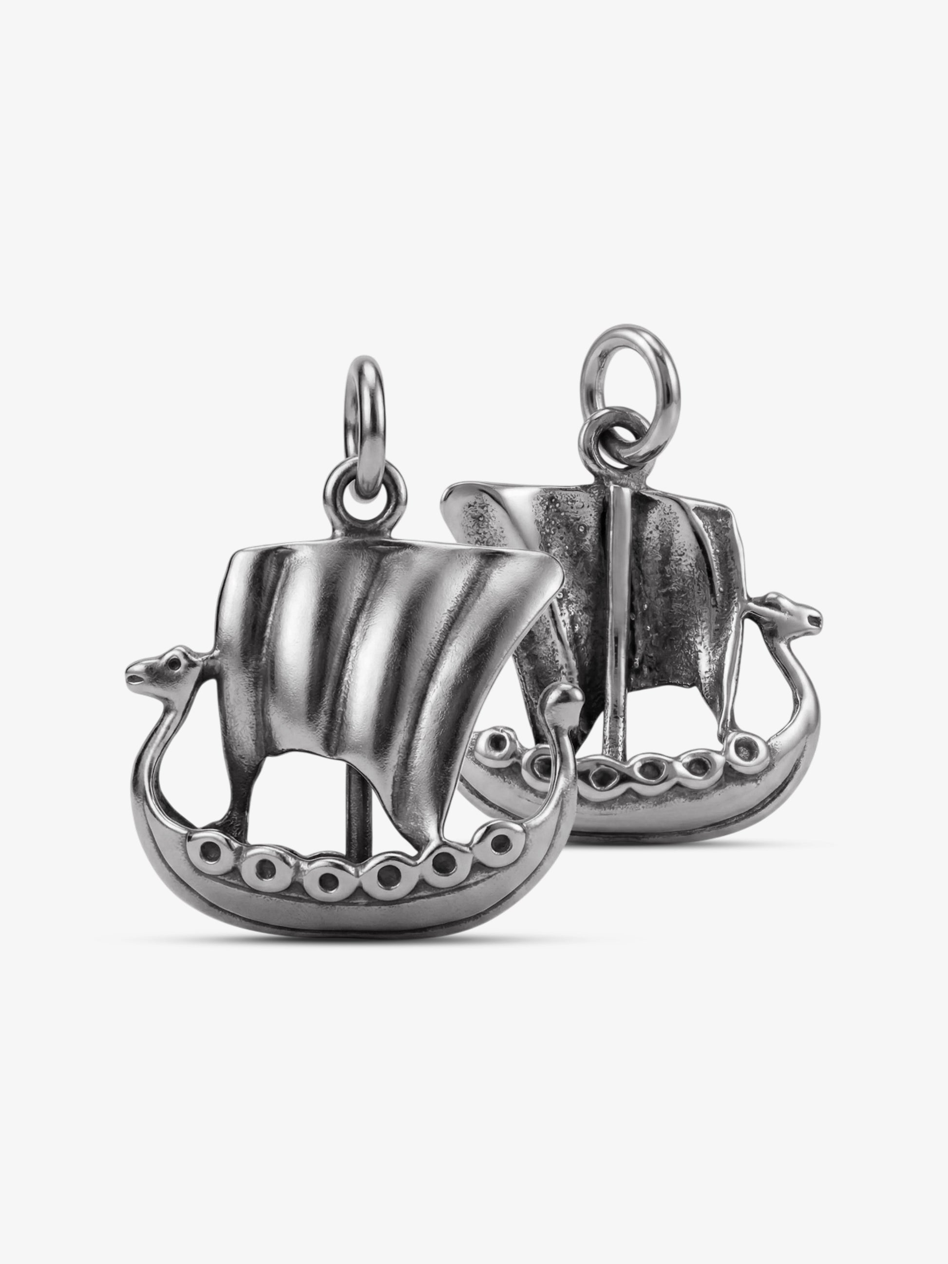Noctain 925 Sterling Silber Anhänger Wikinger Boot