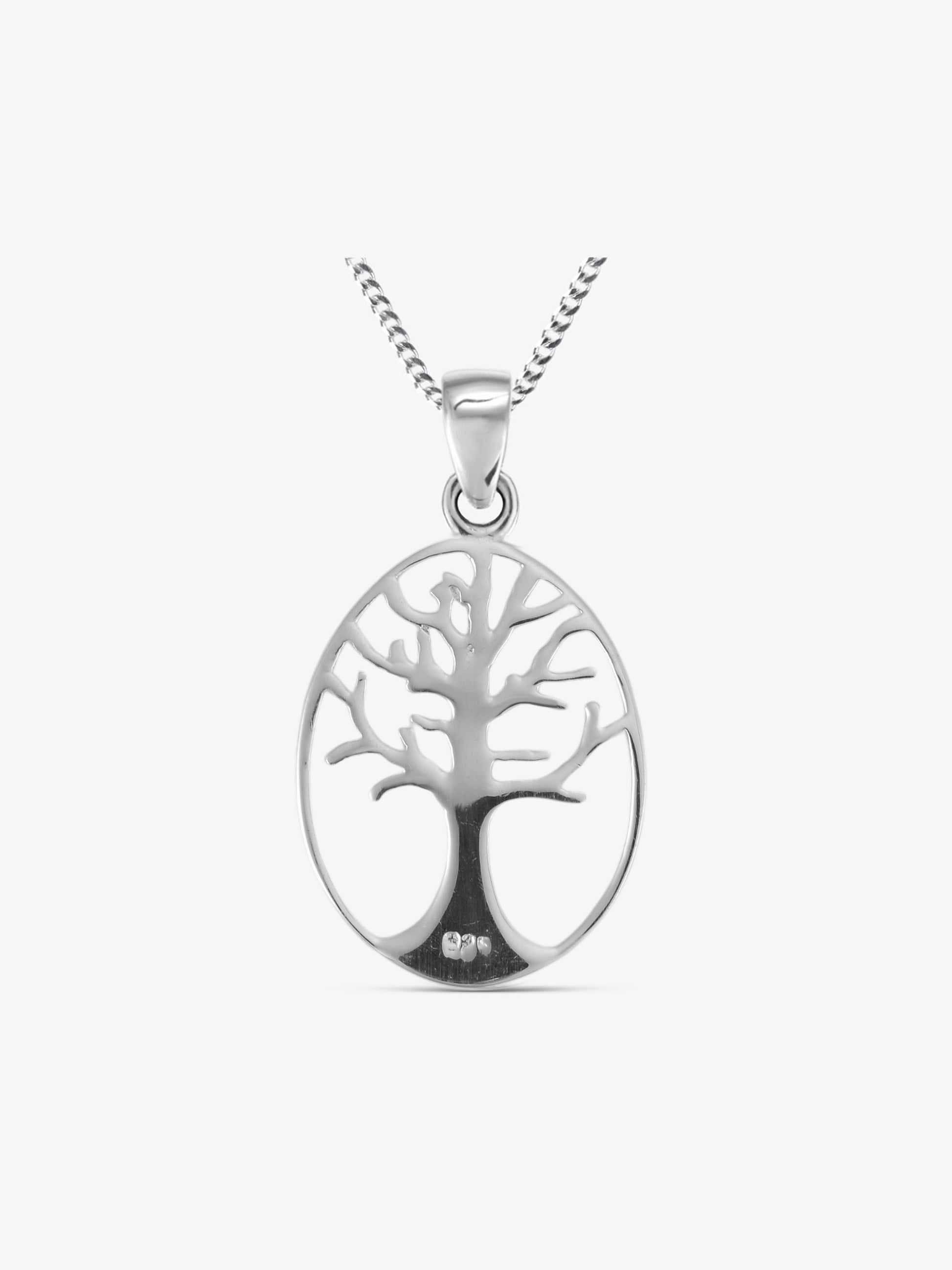 Anhänger Lebensbaum „Elowen” oval klein