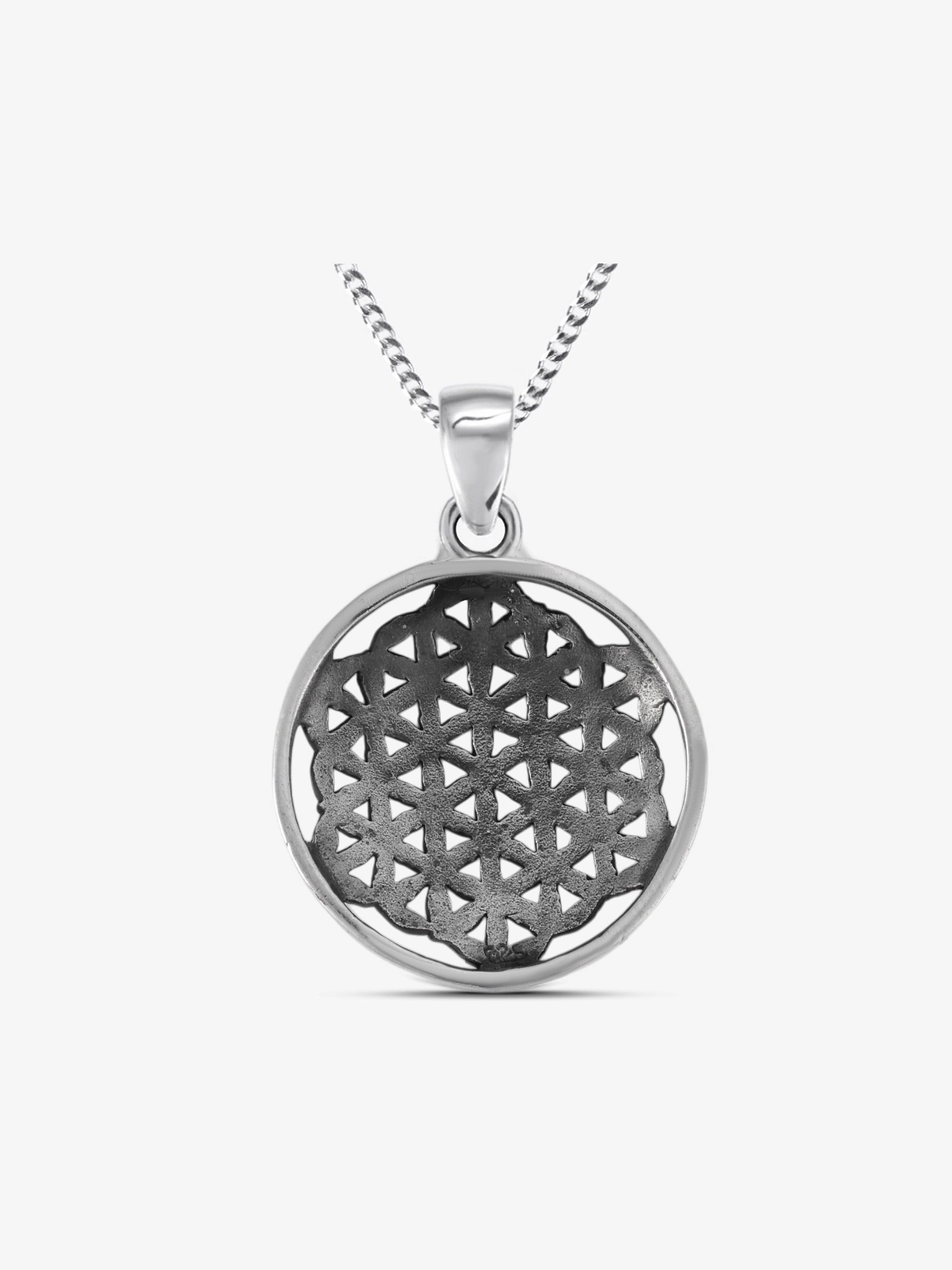 Anhänger Blume des Lebens „Aethyra Solara” oval mittel