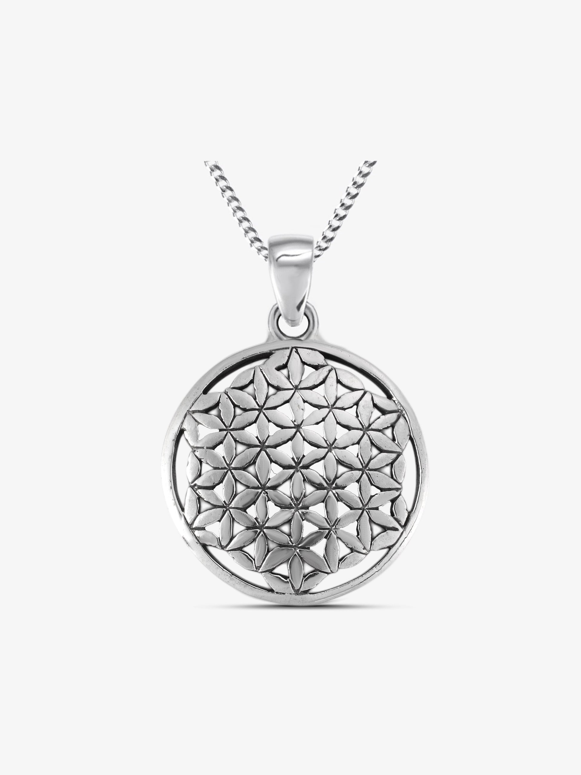 Anhänger Blume des Lebens „Aethyra Solara” oval mittel