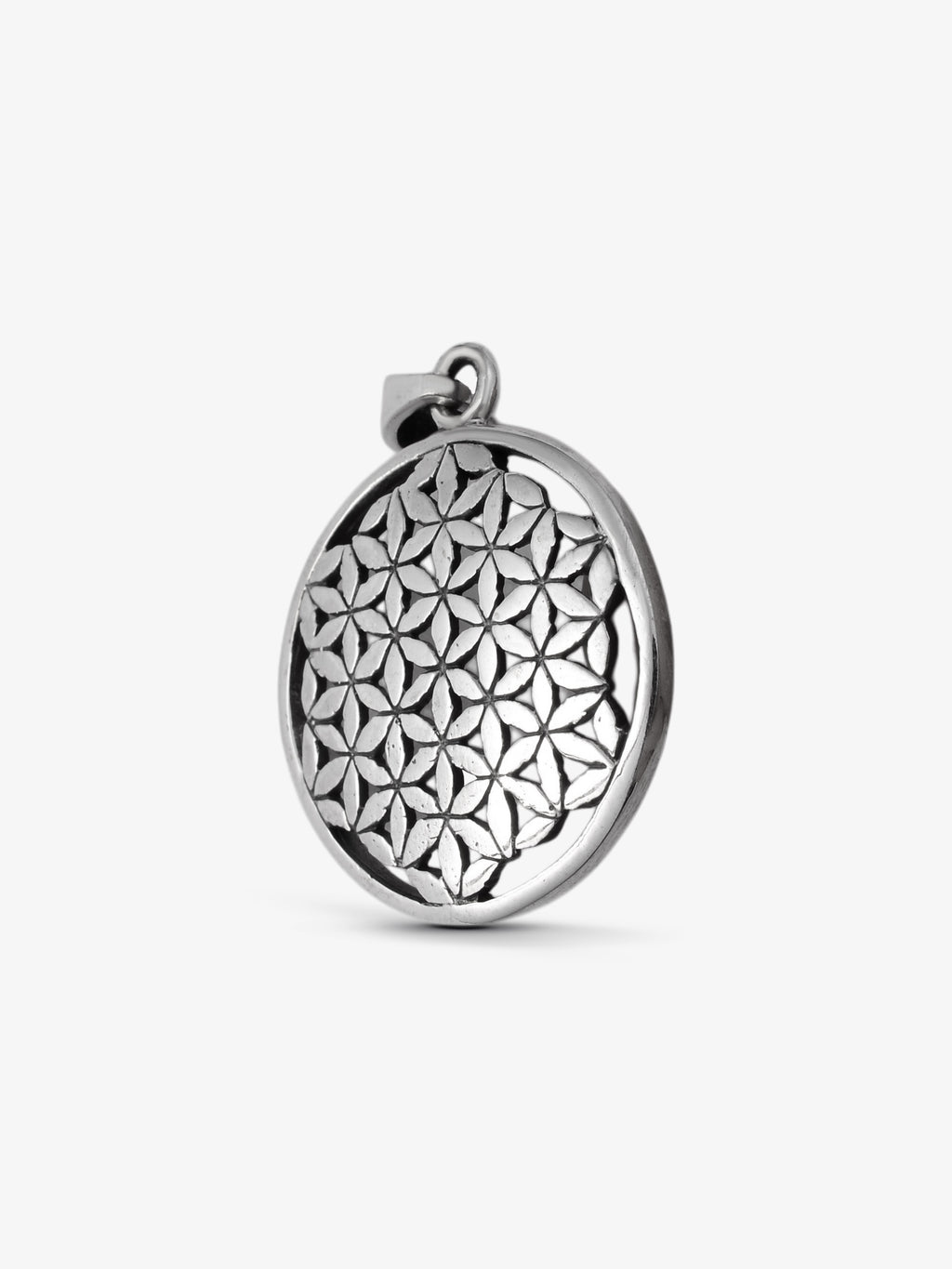 Anhänger Blume des Lebens „Aethyra Solara” oval mittel