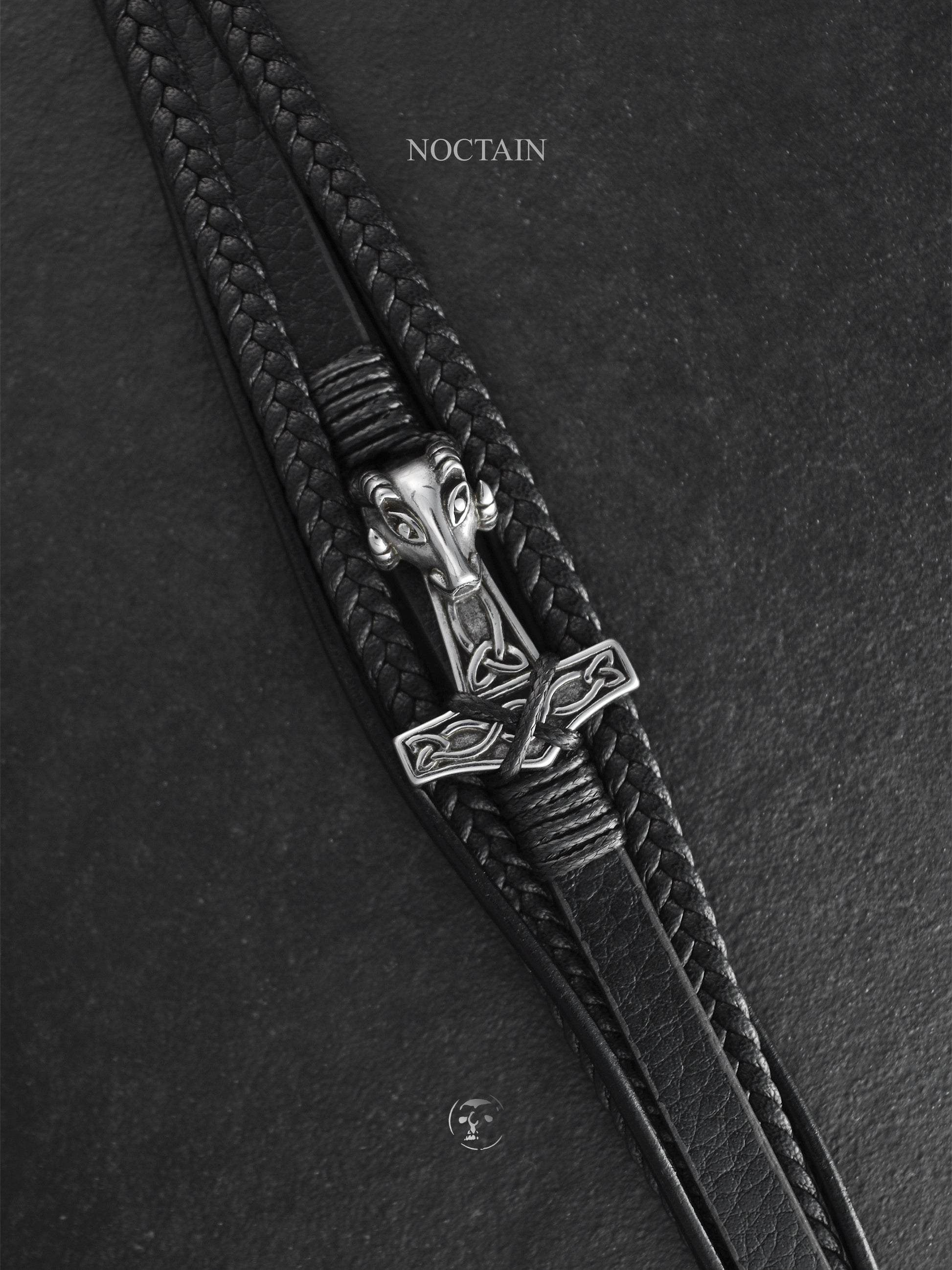 Ziegen Anker - Edelstahl, Kunstleder Armband