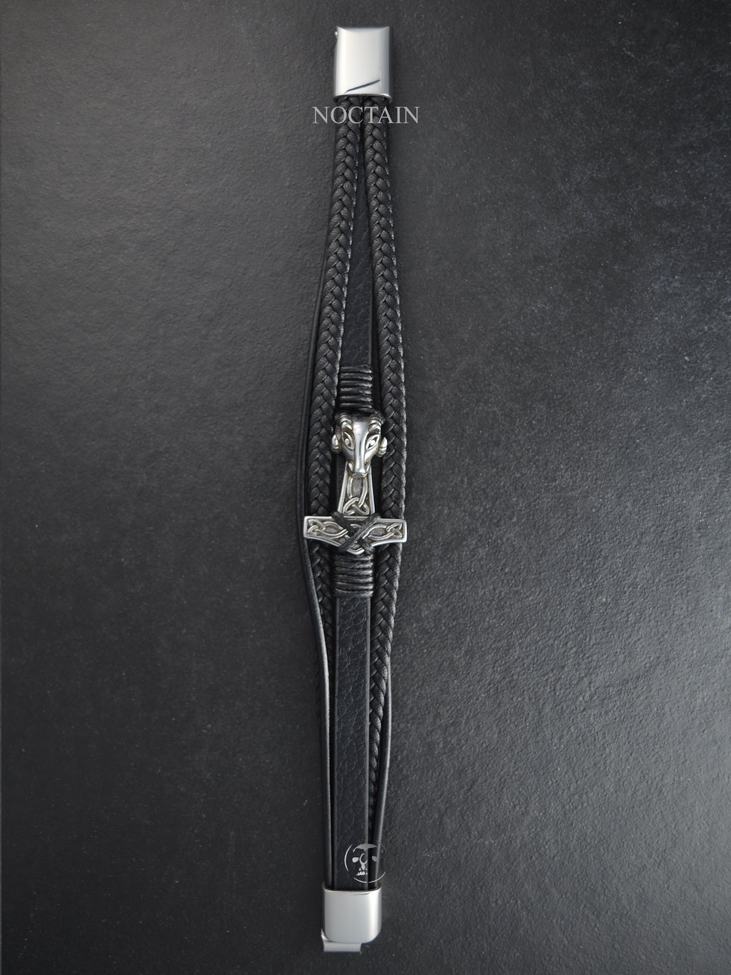 Ziegen Anker - Edelstahl, Kunstleder Armband