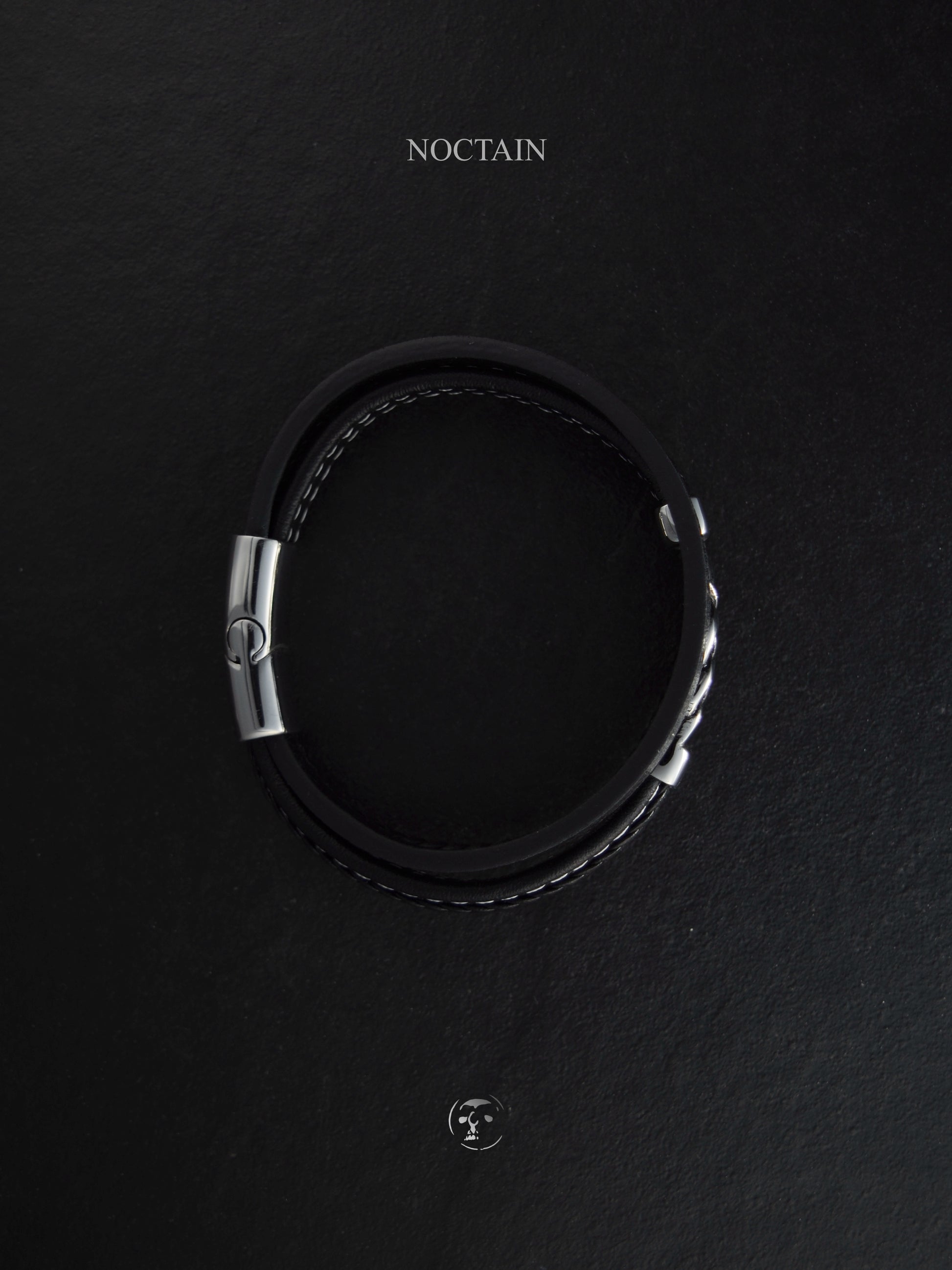 Nordic Knot - Edelstahl, Kunstleder Armband
