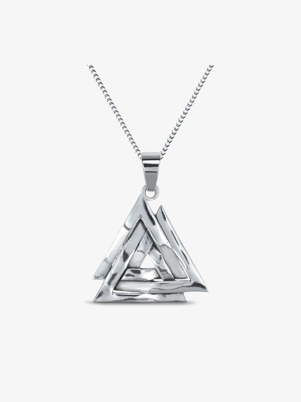 Noctain Valknut Anhänger 925 Silber Halskette Gothic Metal Schmuck