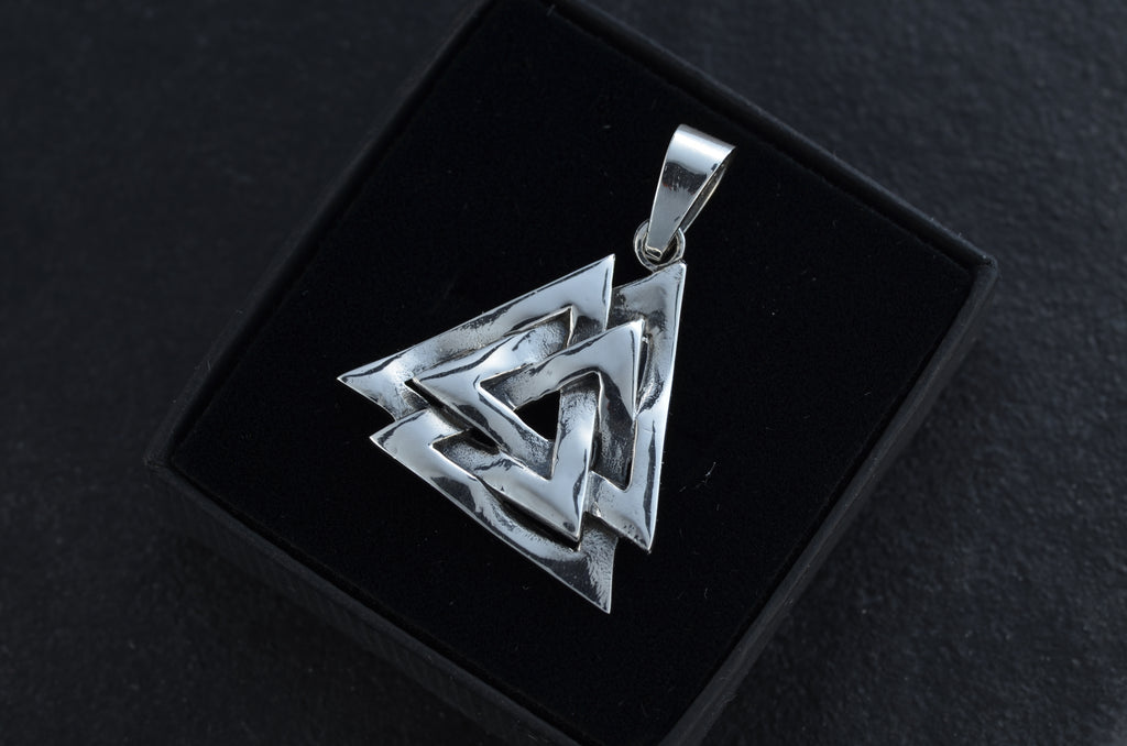 Noctain Triquetra Anhänger 925 Silber Gothic Schmuck Viking Symbol