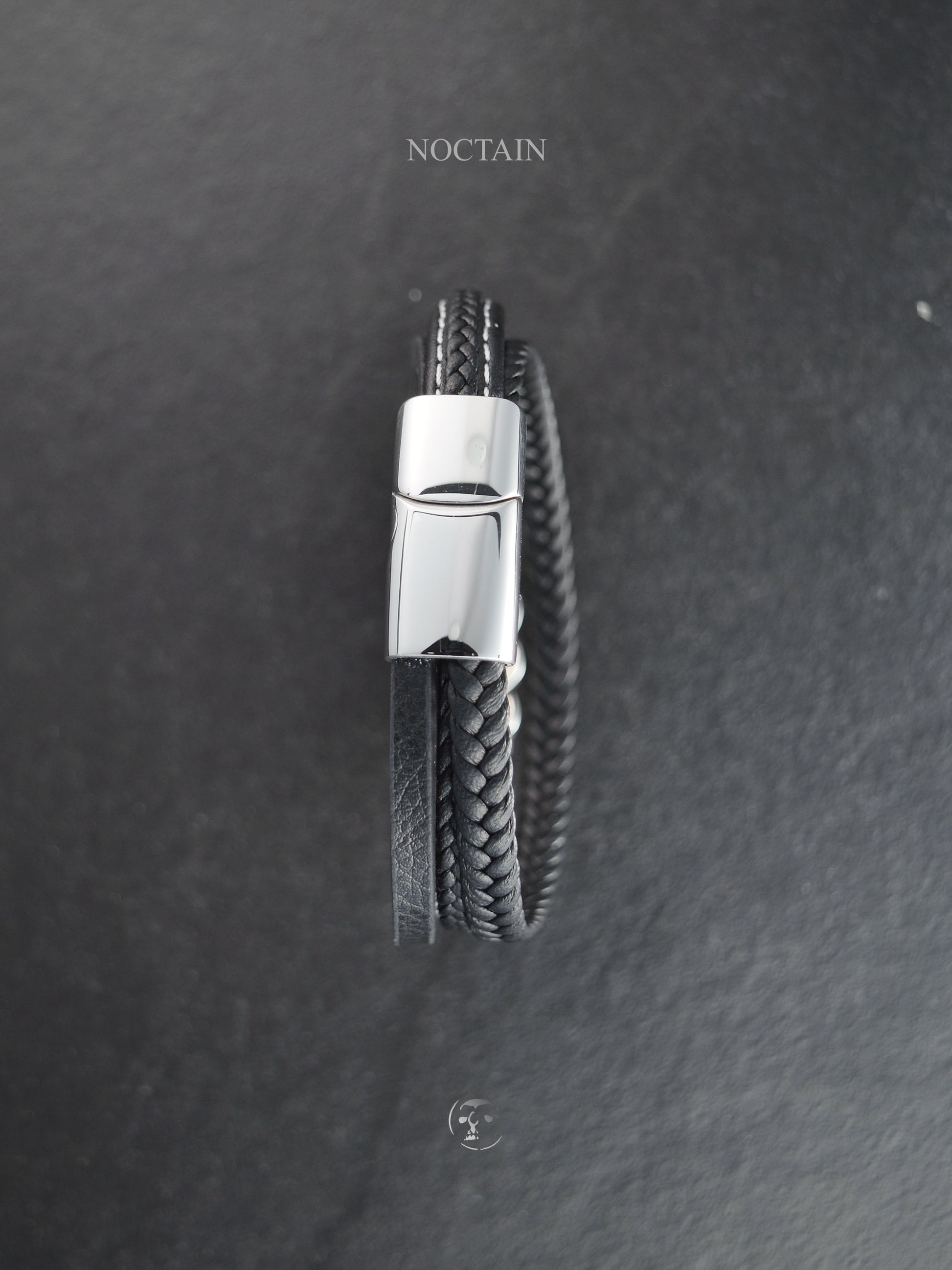 Nordic Knot - Edelstahl, Kunstleder Armband