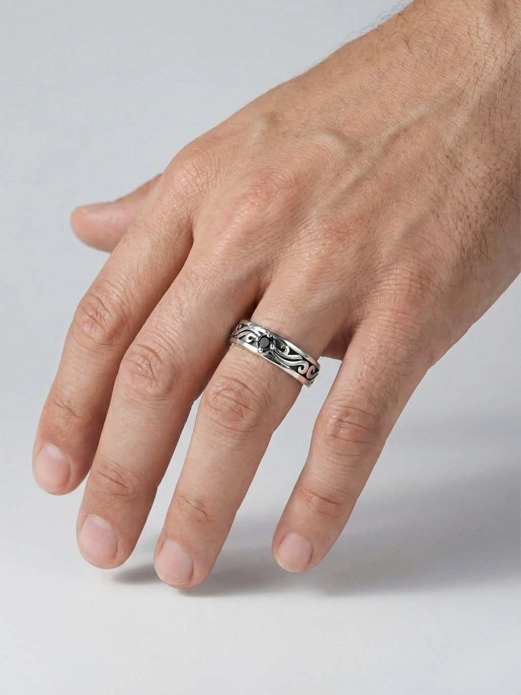 Ring „Onyx weave“