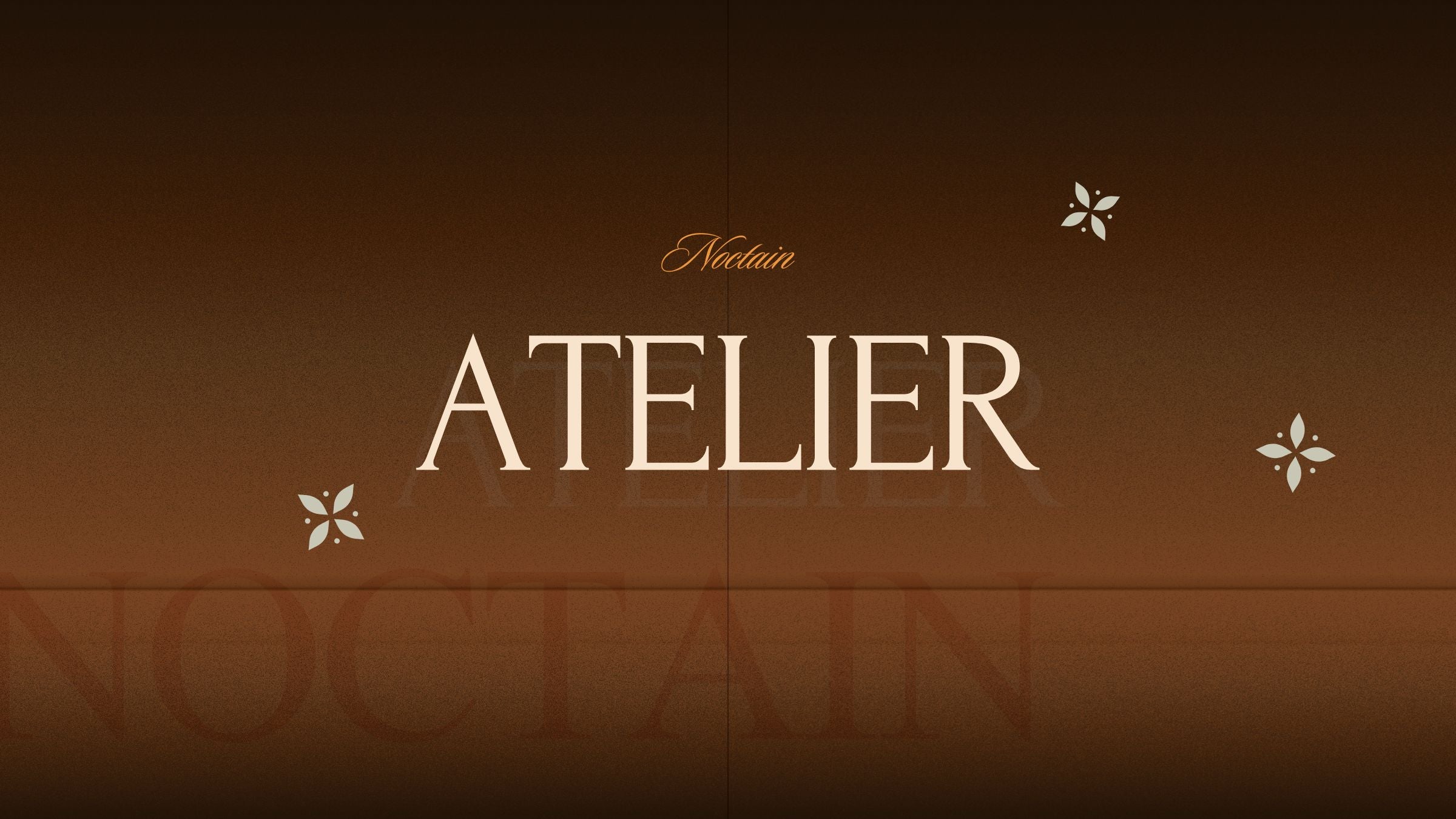 Noctain Atelier Logo auf orangenem Premium Banner weiß orange Noctain Atelier Logo auf orangenem Premium Banner Deutschland