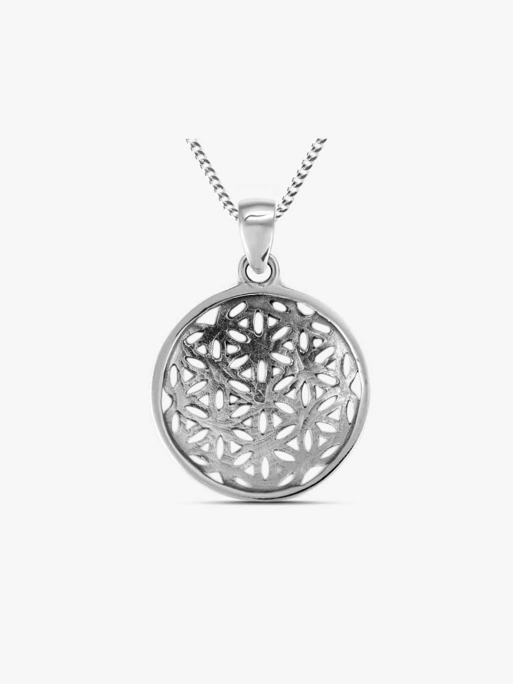 Noctain Lebensblume 925 Sterling Silber Anhänger für Halsketten als Symbol Bedeutung Geschenk für Herren Damen Paare Verbindung Liebe Wachstum Rückseite