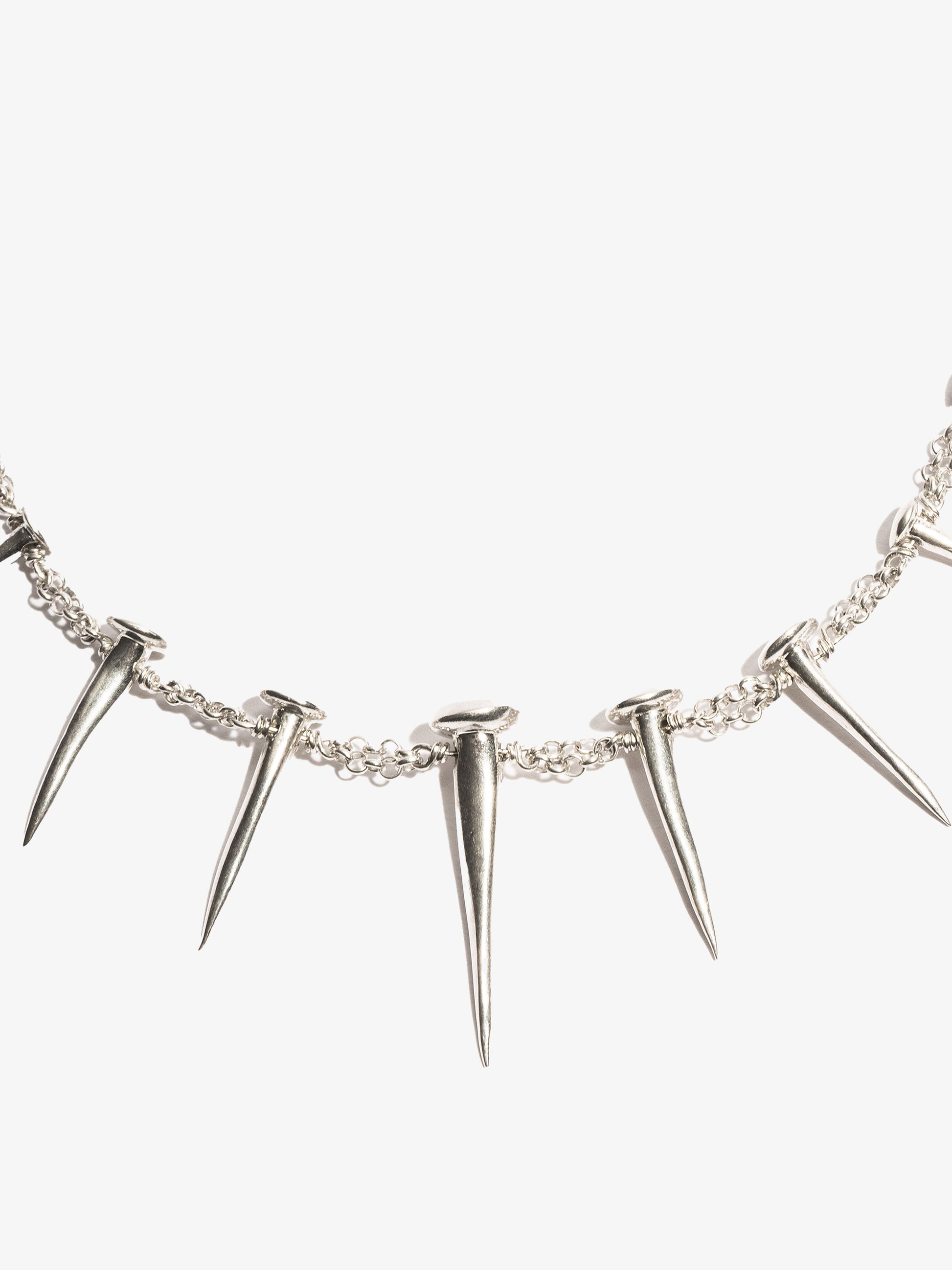 Noctain x SEBAMAKES Nagel Halskette aus hochwertigem 925 Sterling Silber, handgefertigt in Italien 1