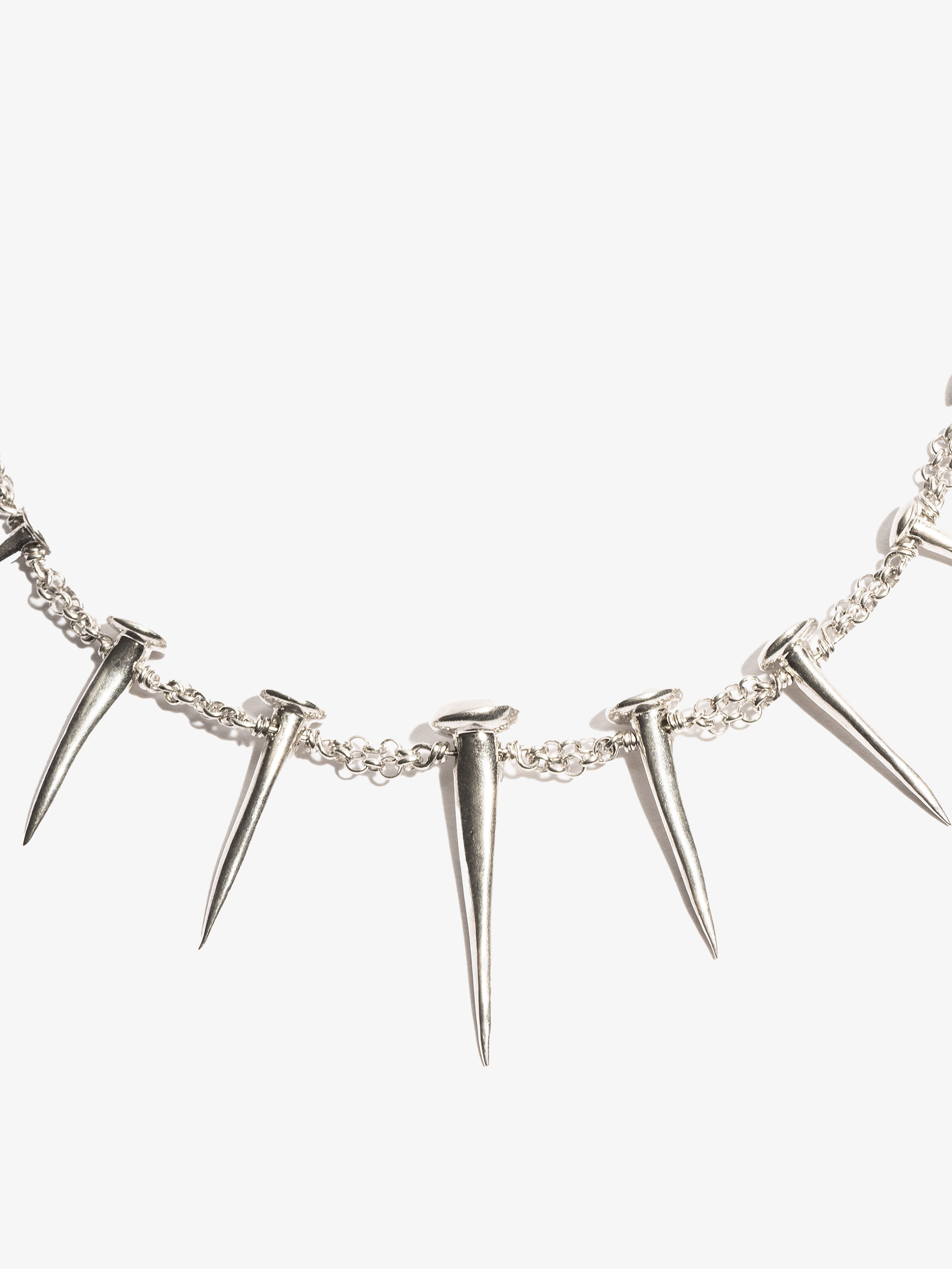 Noctain x SEBAMAKES Nagel Halskette aus hochwertigem 925 Sterling Silber, handgefertigt in Italien 1