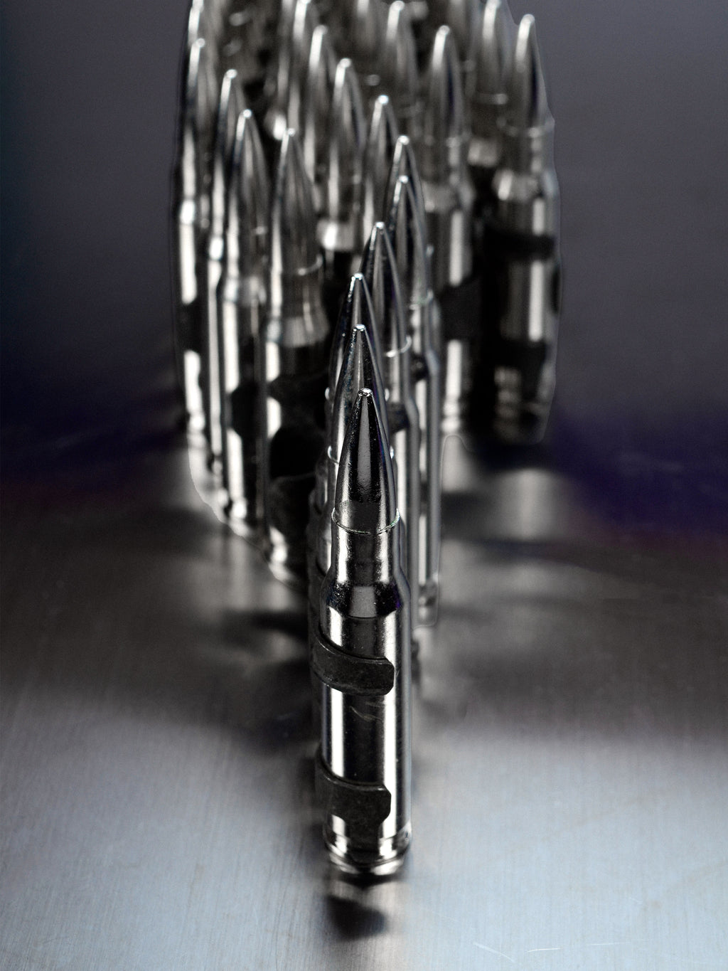 MG Patronengürtel Chrom/Silber - Premium