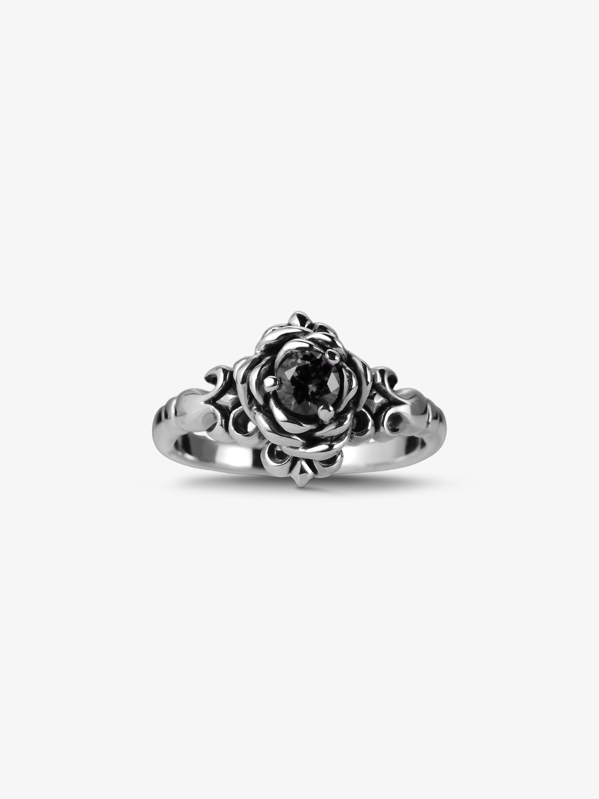 Ring Rose „Thornylia“ schwarz