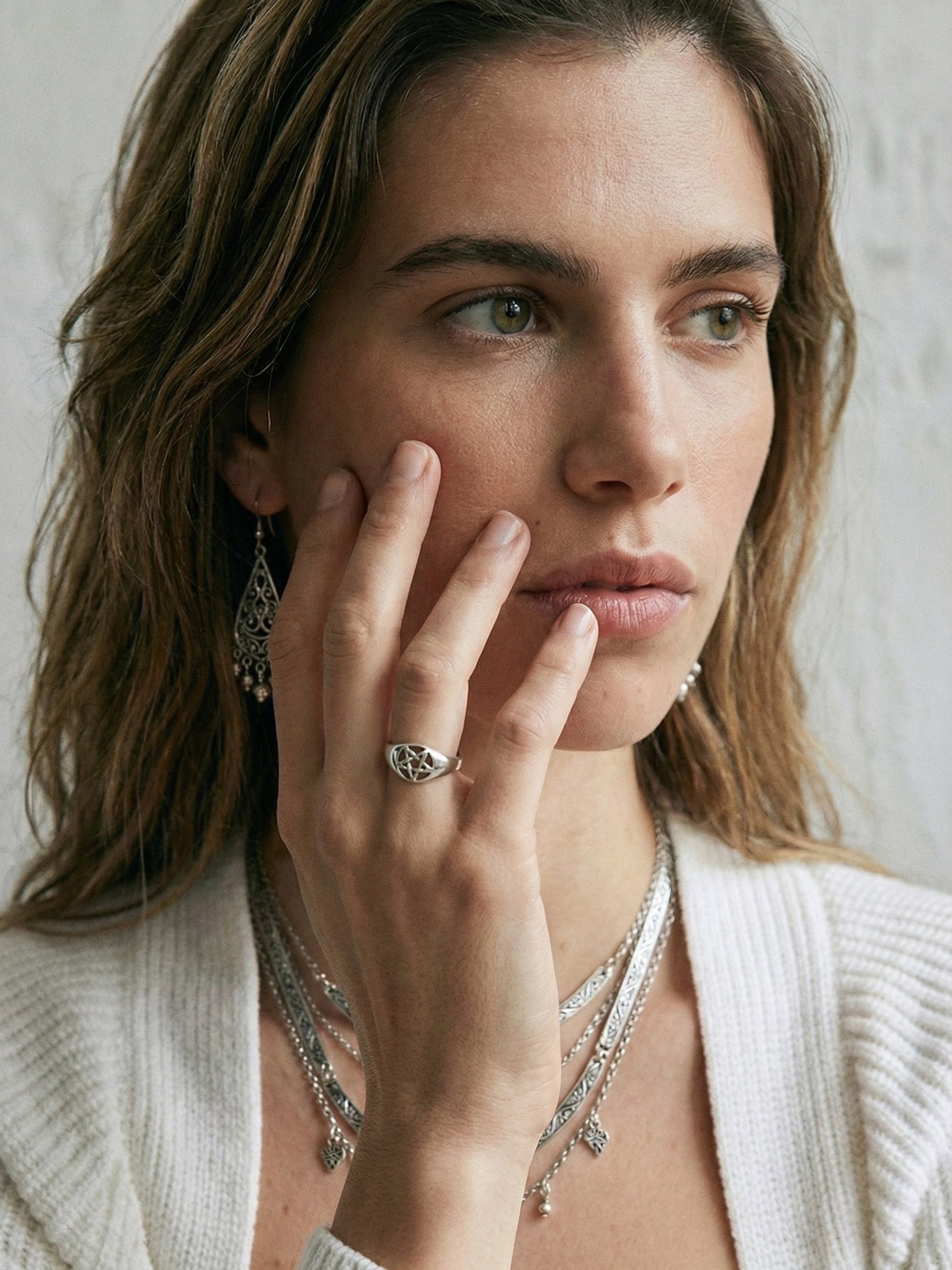 Ring Pentagramm „Velcrys“