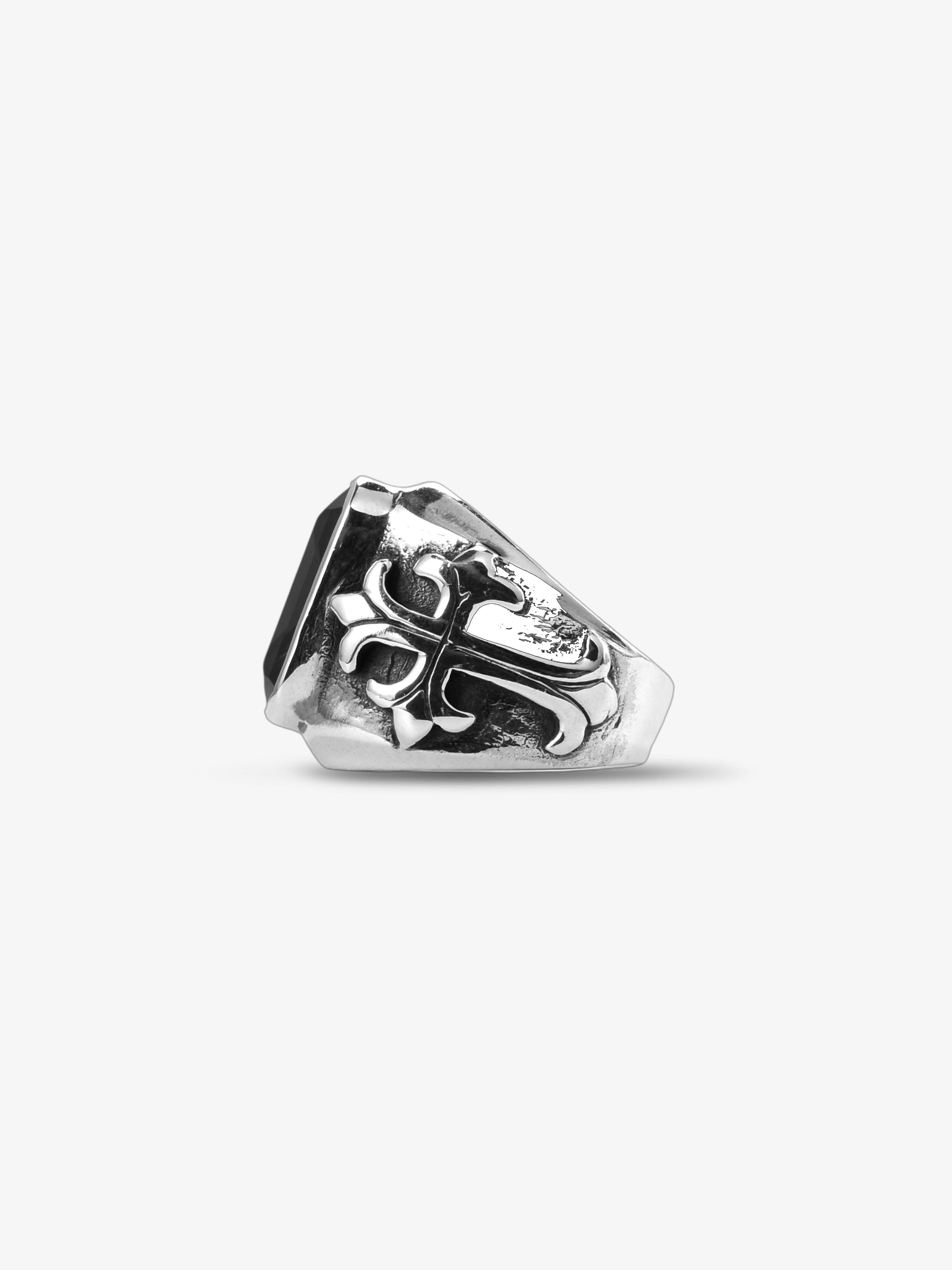 Ring Lilienkreuz „Darkcrux” schwarz
