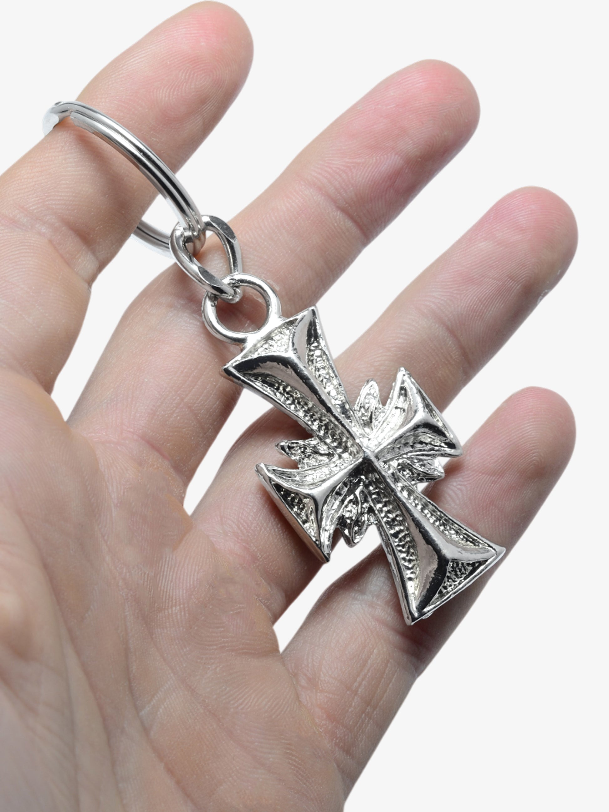 Schlüsselanhänger Cross Heritage Hose Szene Noctain.de Hand Blau Gothic Y2K Moderne Mode Metall Schwer
