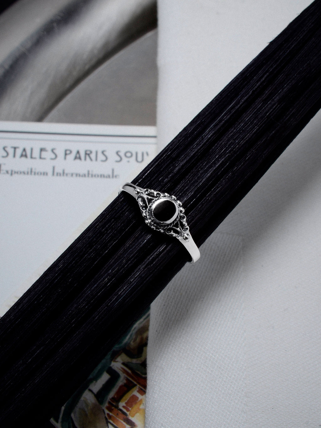Ring „Mystic Pearl“ schwarz